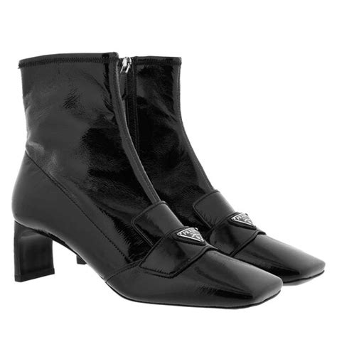 prada square toe heeled boot|prada genuine leather boots.